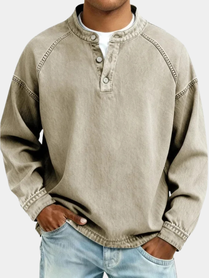 Men's Retro Button Shirt