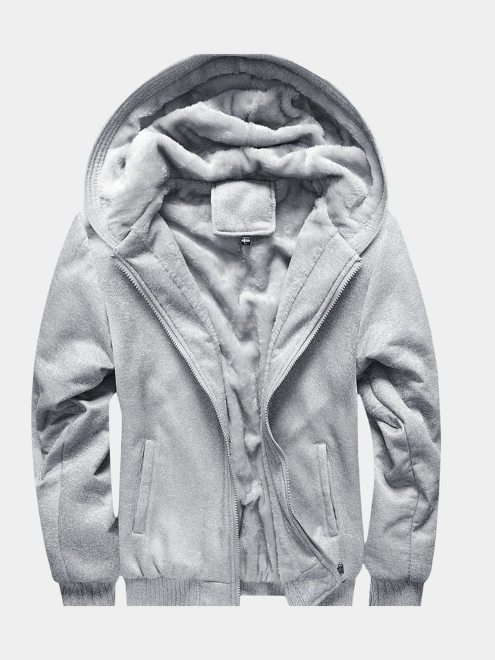 Men's Patchwork Hooded Zip Hoodie