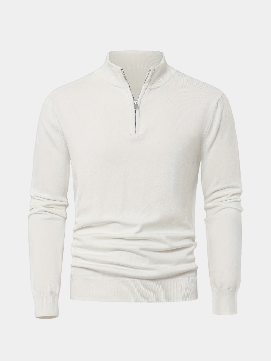 Men's High Neck Zip Sweater