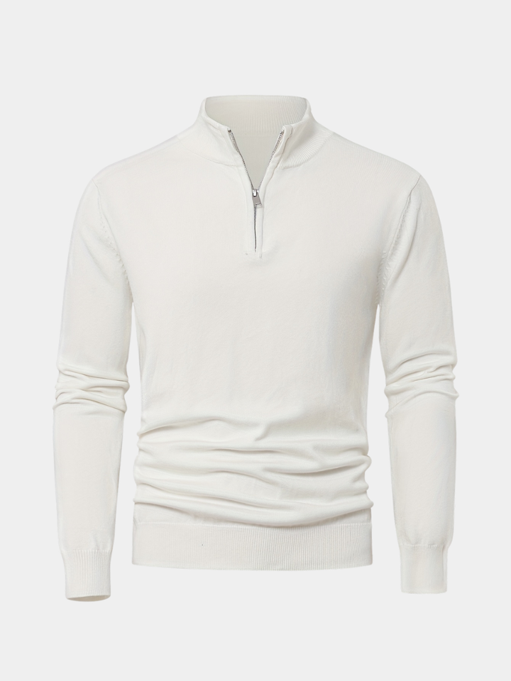 Men's High Neck Zip Sweater