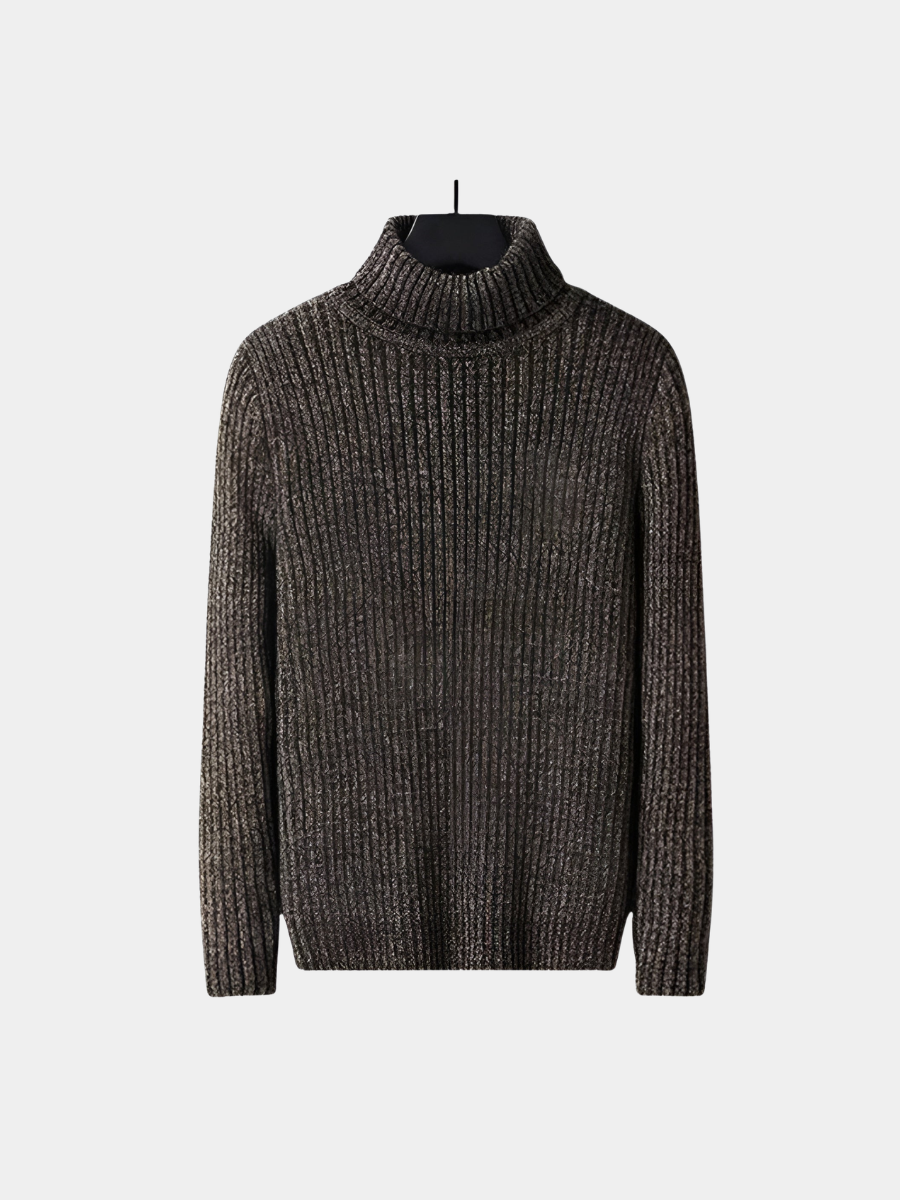 Men's Textured Turtleneck Sweater