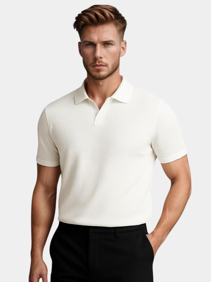 Men's Open-Collar Polo Shirt