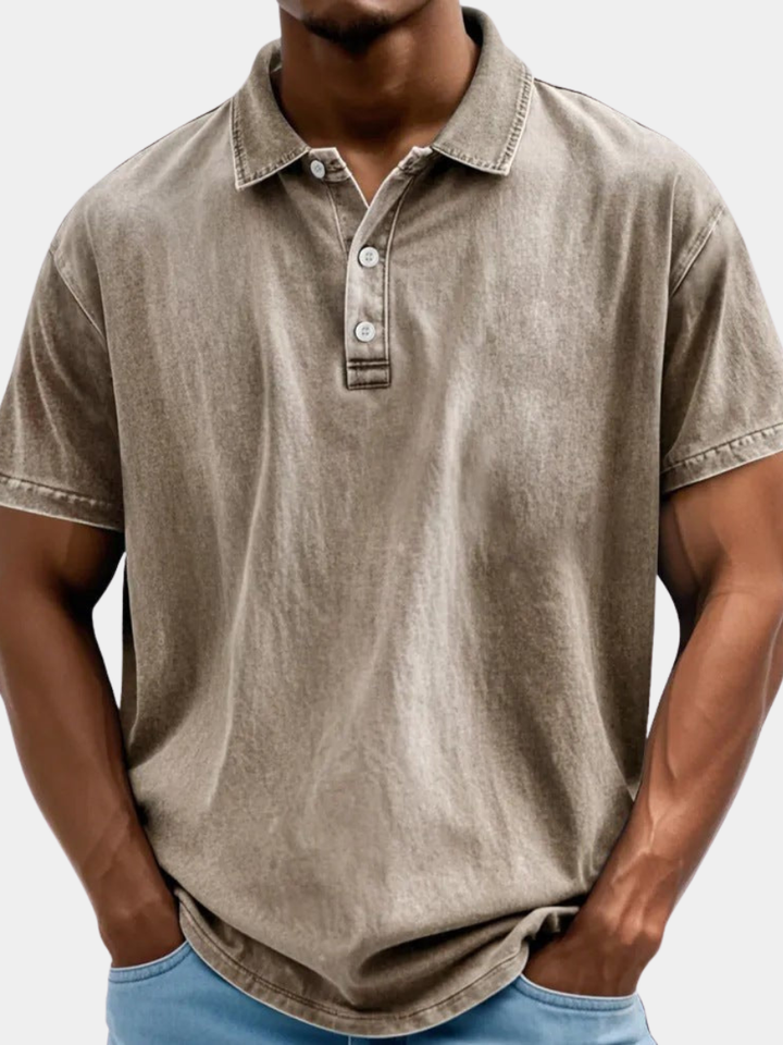 Men's Washed Polo Shirt