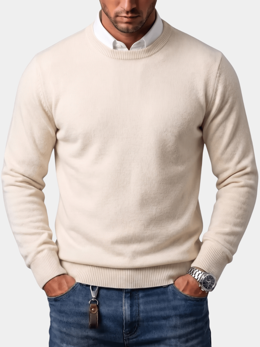 Men's Ribbed Crew Neck Sweater