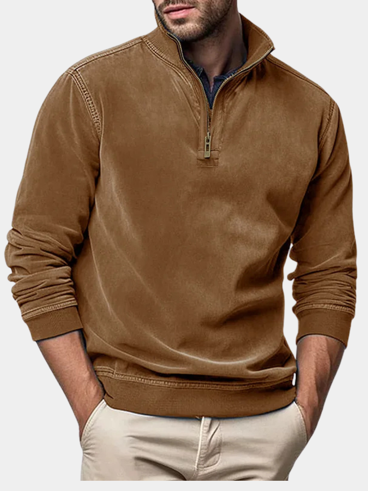 Men's Plush Zip Sweater