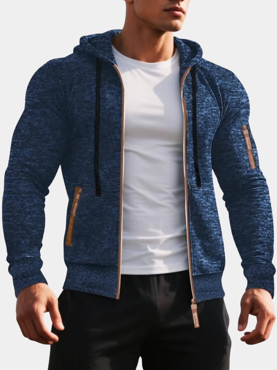 Men's Hooded Zip Knit Sweater