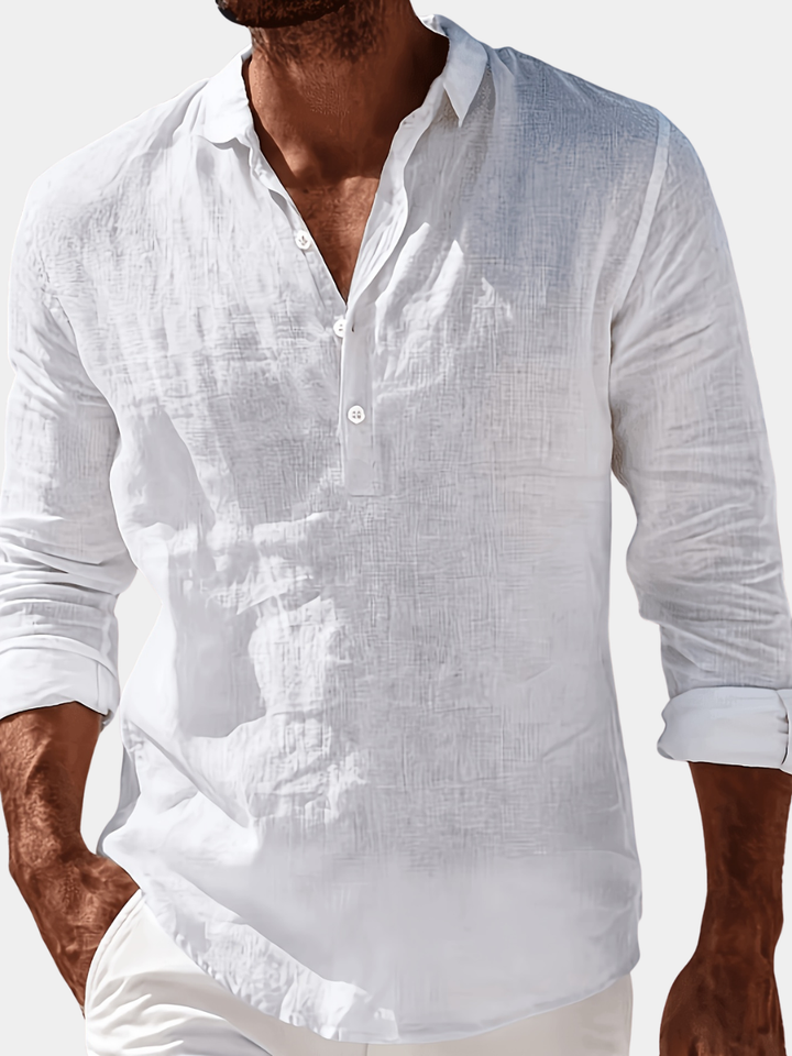 Men's Linen Blend Polo Shirt