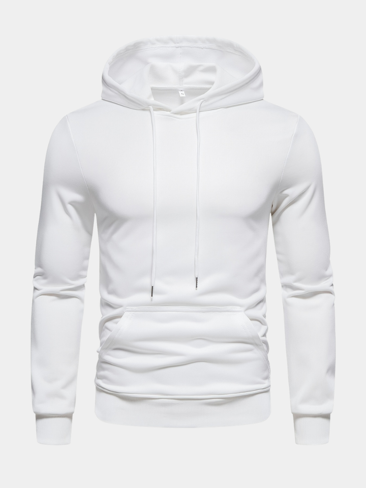 Men's Solid Drawstring Hoodie
