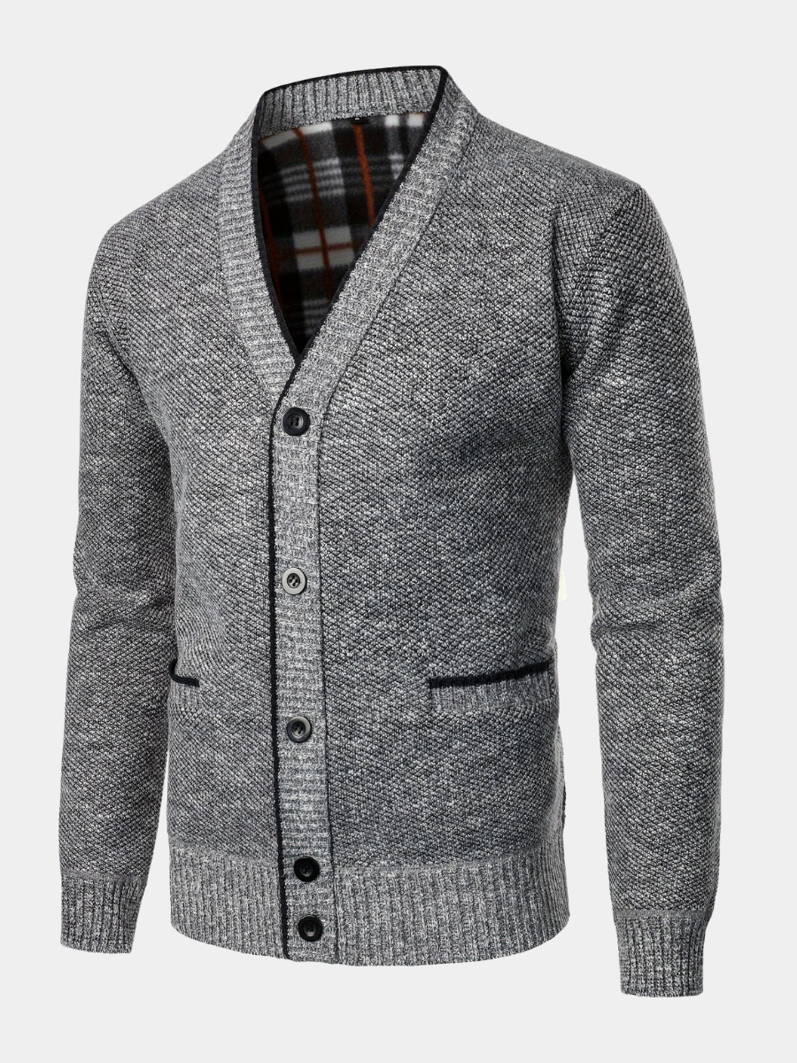 Men's Solid Knit Cardigan