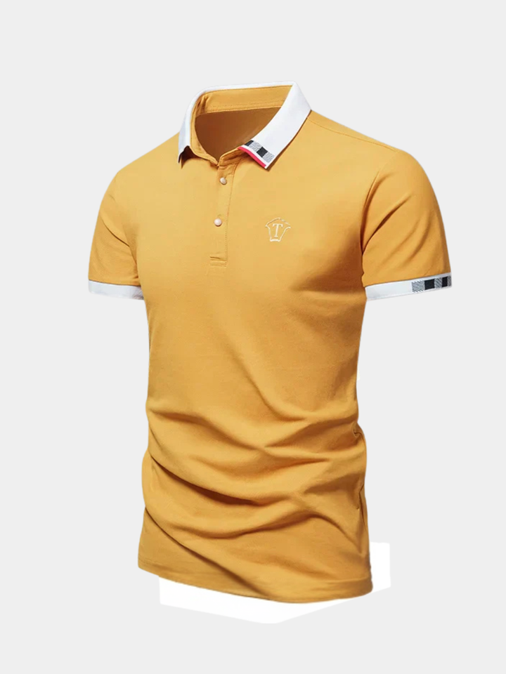 Men's Contrast Collar Polo Shirt