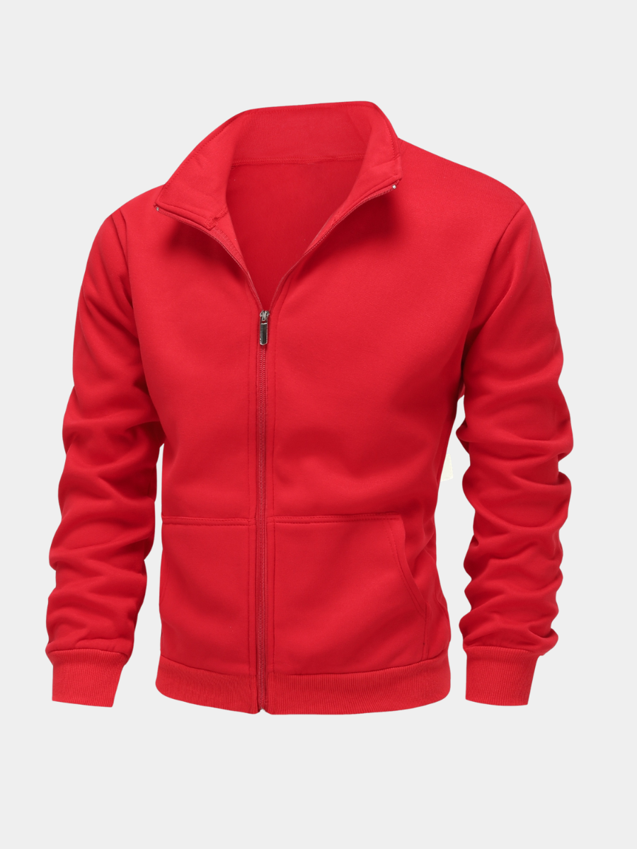 Men's High Neck Zip Hoodie