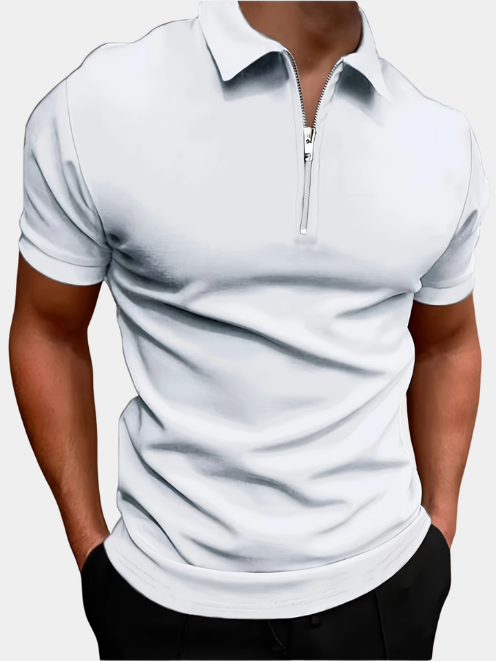 Men's Stretch Zip Polo Shirt