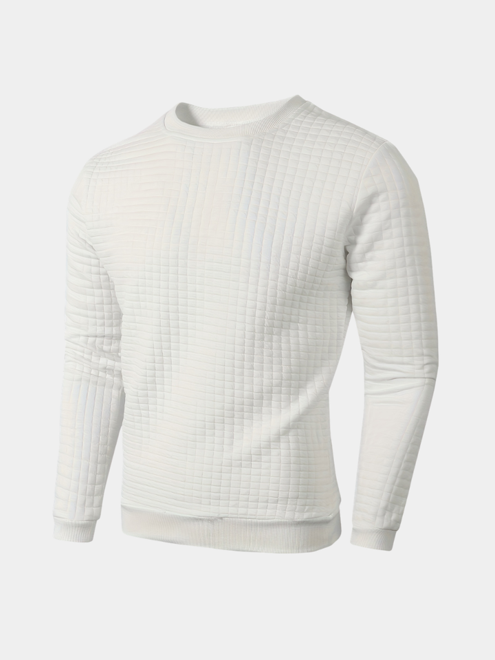 Men's Plaid Crew Neck Sweatshirt