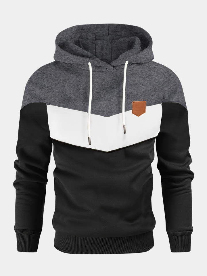 Men's Color Block Knit Hoodie
