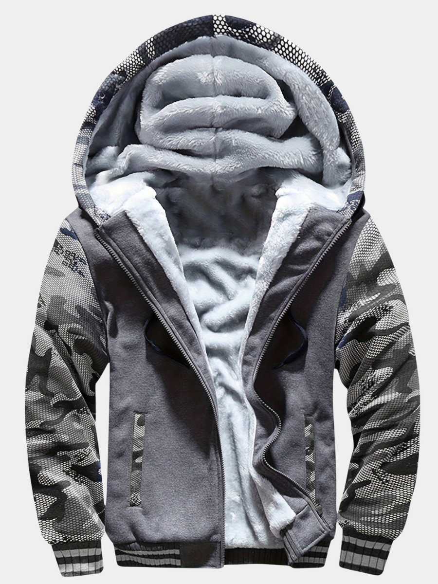 Men's Color Block Fleece Hoodie