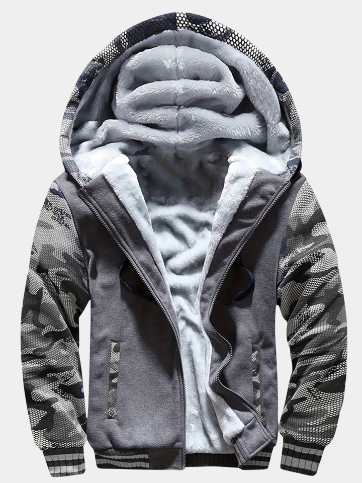 Men's Color Block Fleece Hoodie