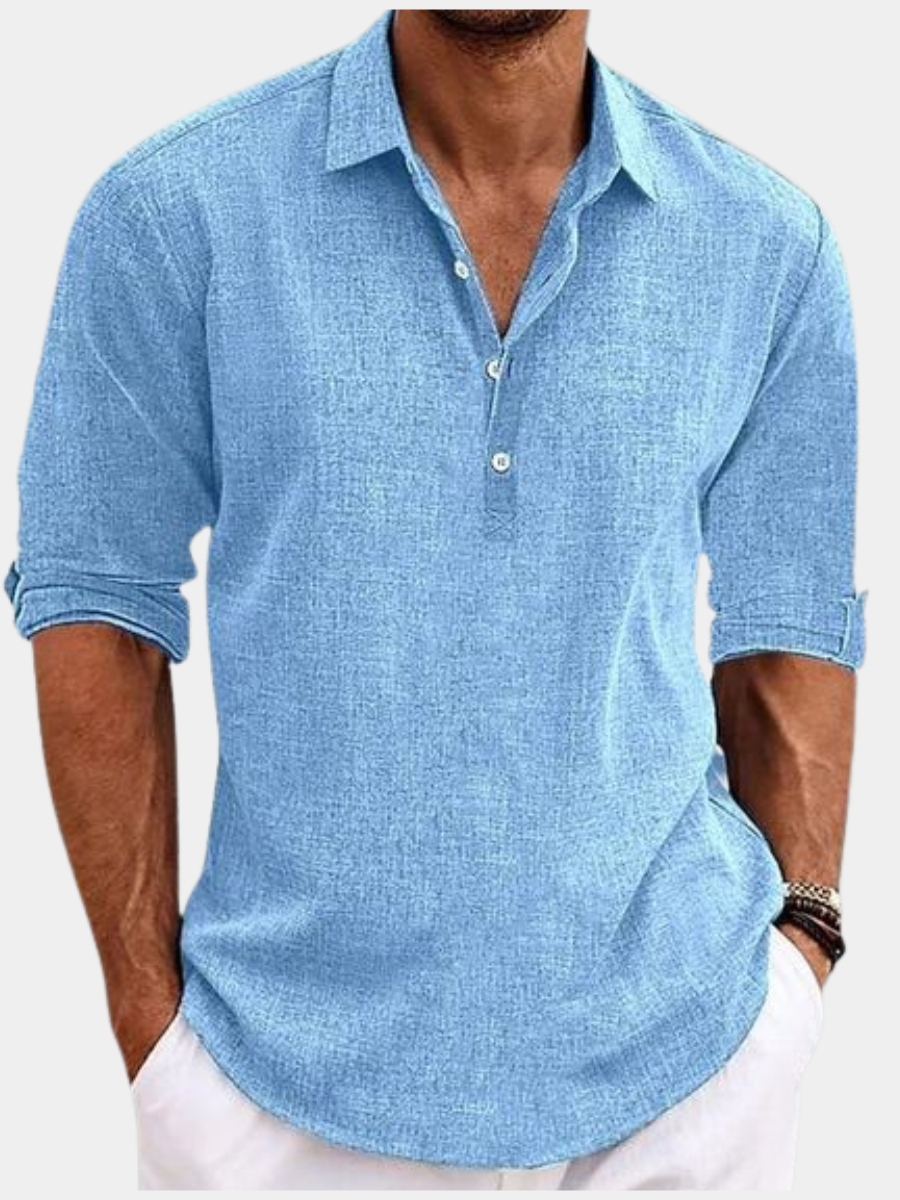 Men's Linen Polo Shirt