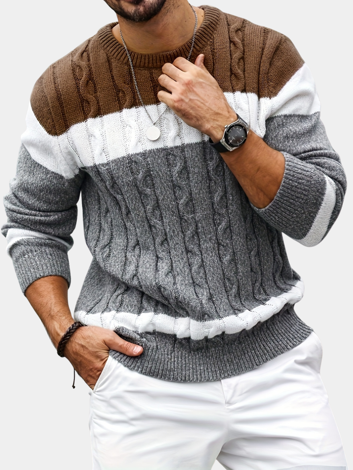 Men's Color Block Knit Sweater