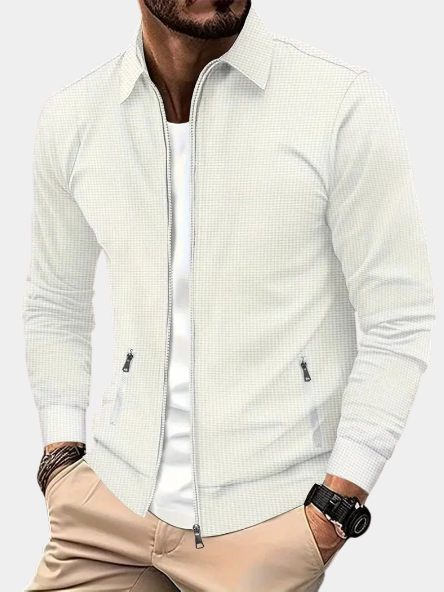 Men's Stand Collar Zip Cardigan