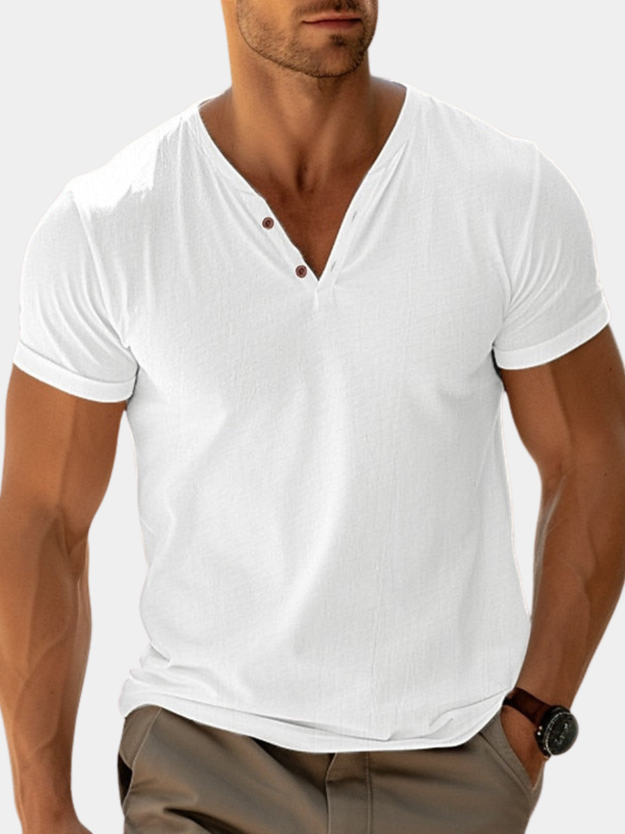 Men's Tailored V Neck Shirt