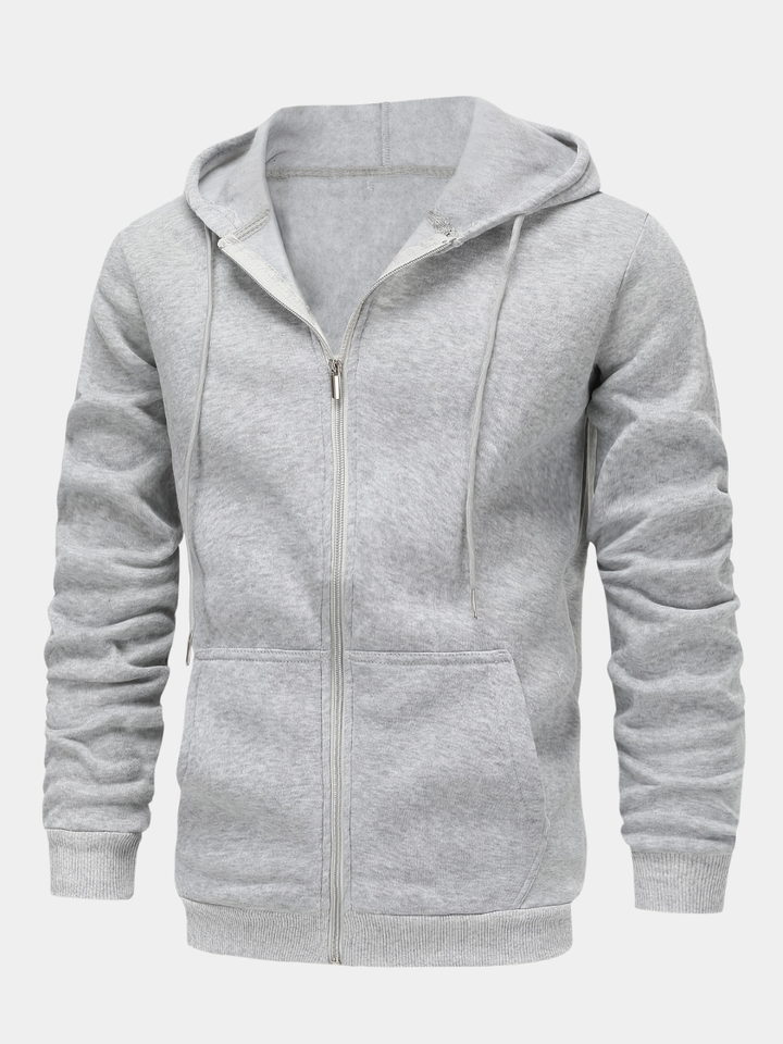 Men's Solid Zip Hoodie