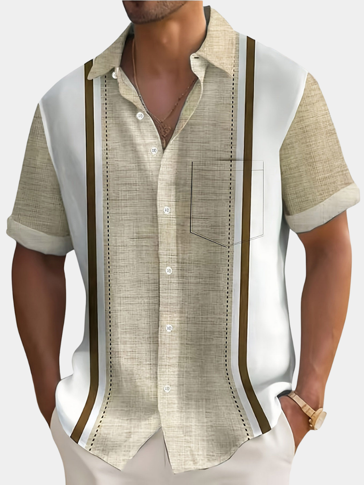 Men's Vertical Stripe Resort Shirt