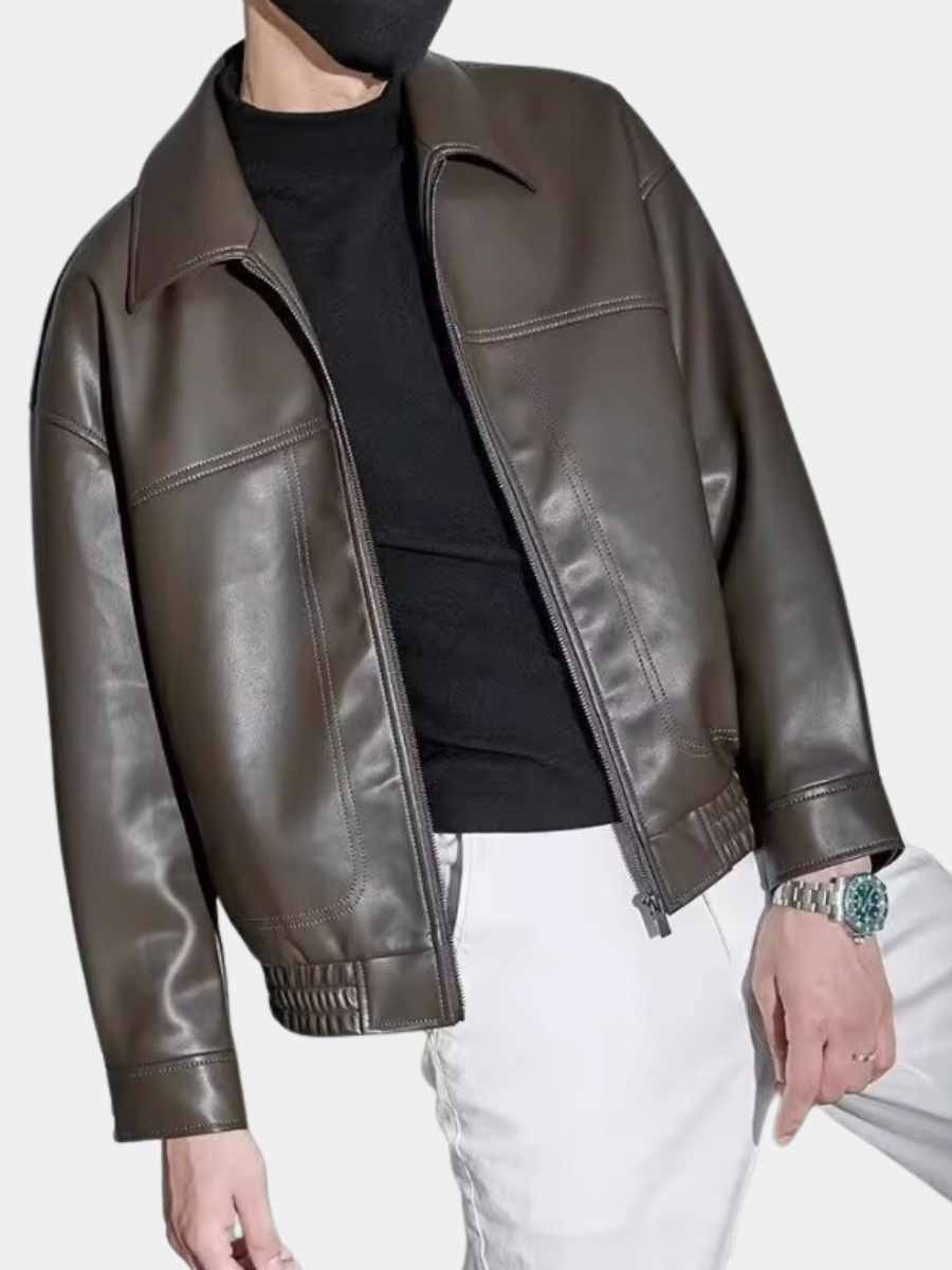 Men's PU Zip Jacket