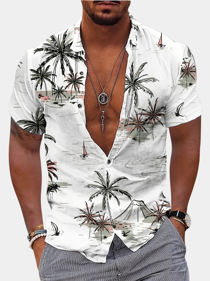 Men's Tropical Lapel Shirt