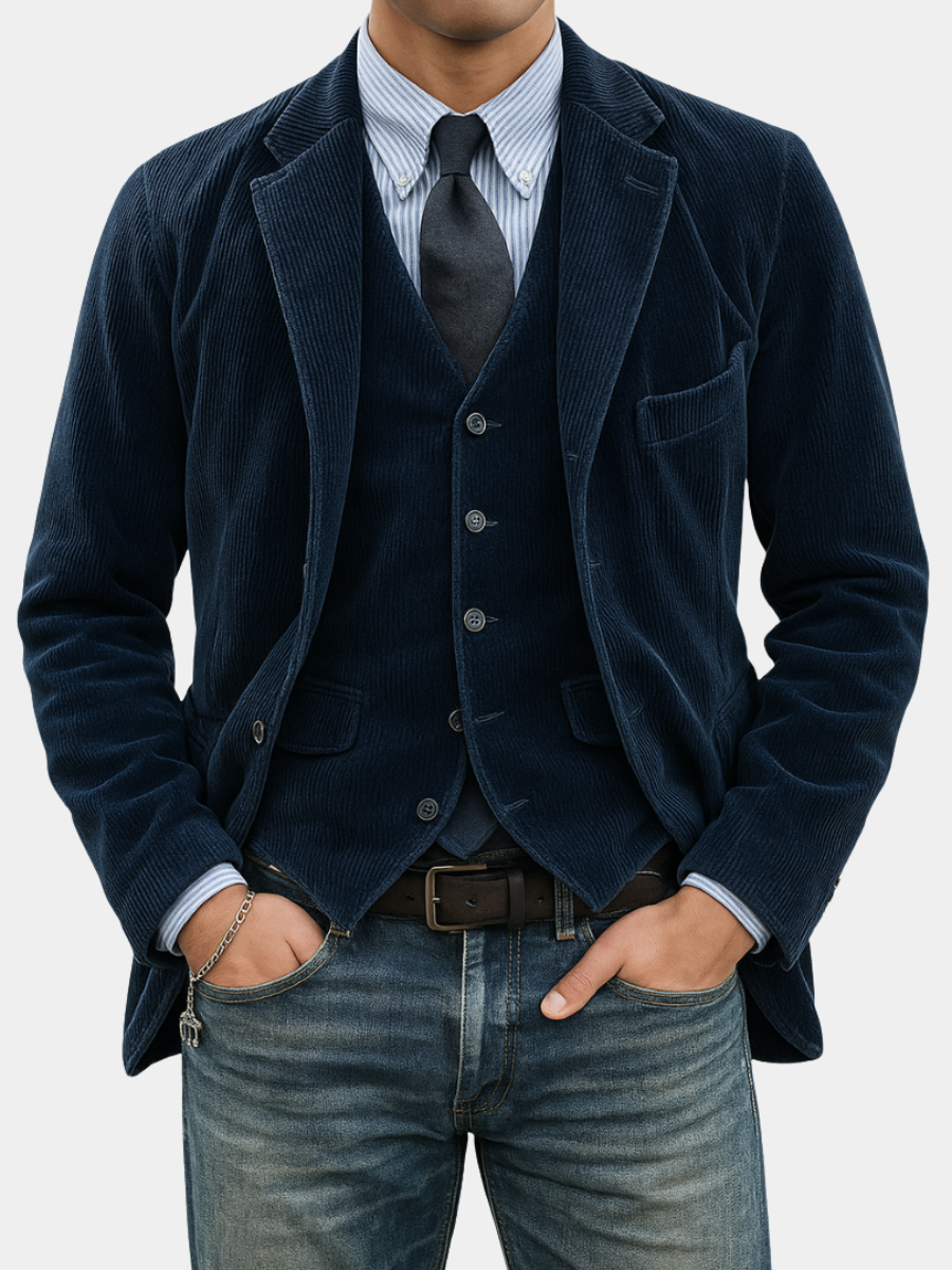 Men's Velvet Two Piece Set