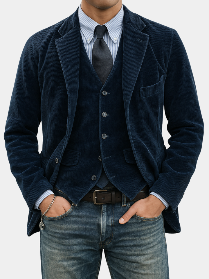 Men's Velvet Two Piece Set
