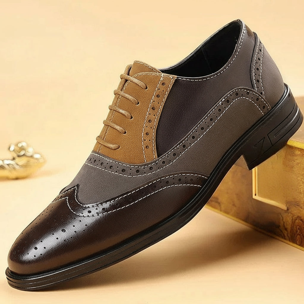 Men's Brogue Lace-Up Shoes