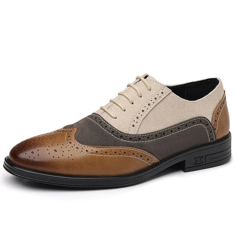 Men's Brogue Lace-Up Shoes