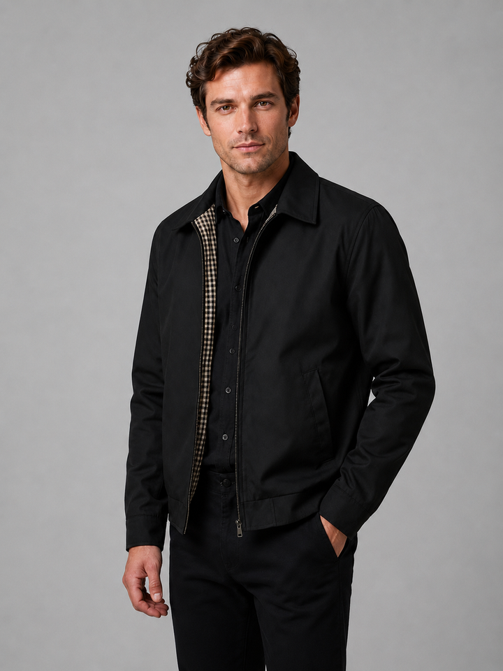 Men’s Lightweight Zip Jacket - Smart Casual British Style