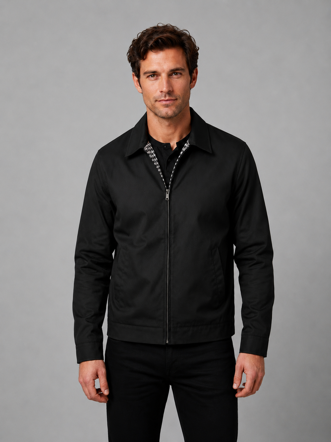 Men’s Lightweight Zip Jacket - Smart Casual British Style