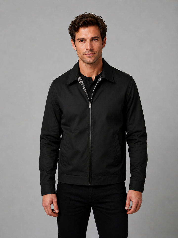 Men’s Lightweight Zip Jacket - Smart Casual British Style