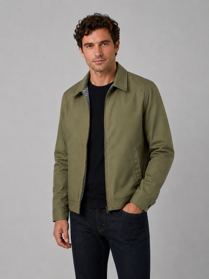 Men’s Lightweight Zip Jacket - Smart Casual British Style