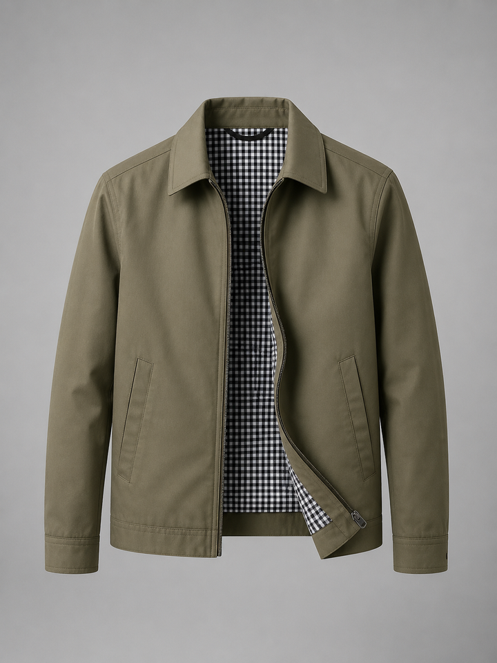 Men’s Lightweight Zip Jacket - Smart Casual British Style