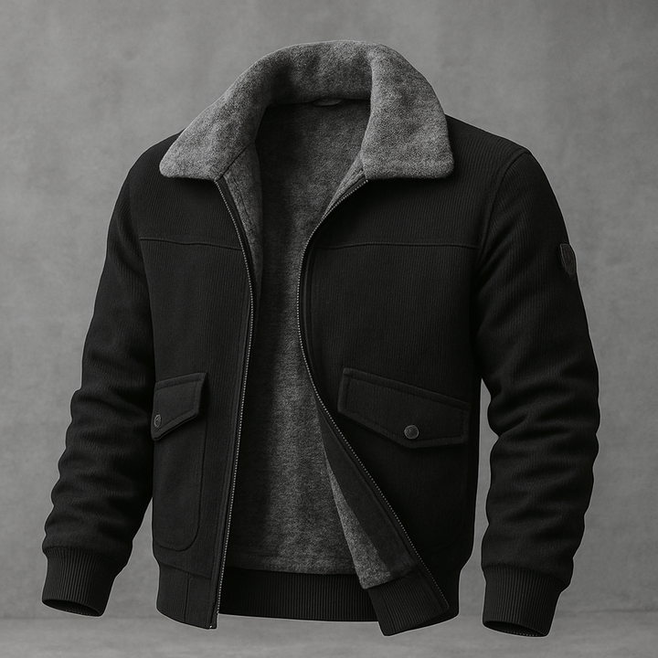 Men'S Jacket with Faux Fur