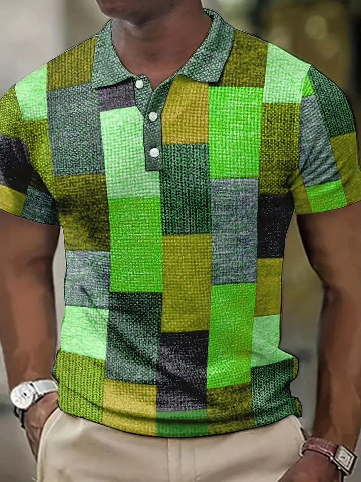 Men's Checkered Polo Shirt