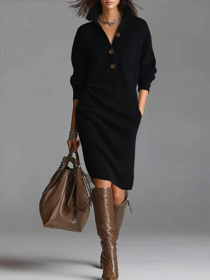 Marlowe | Relaxed Button-Up Sweater Dress