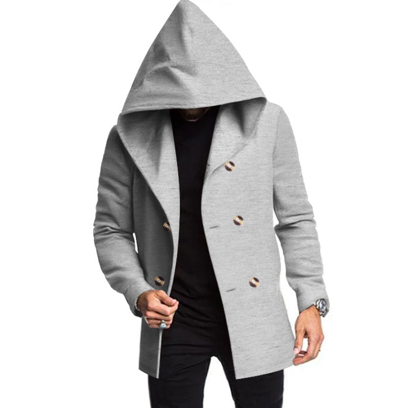 Men's Tweed Hooded Coat