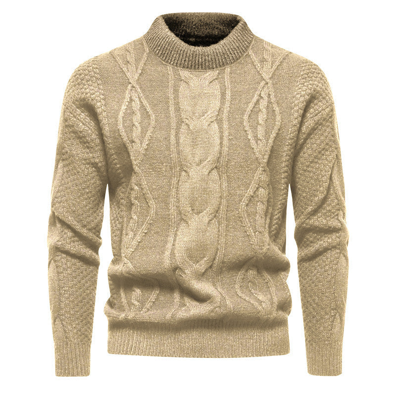 Men's Cable Knit Crew Neck Sweater