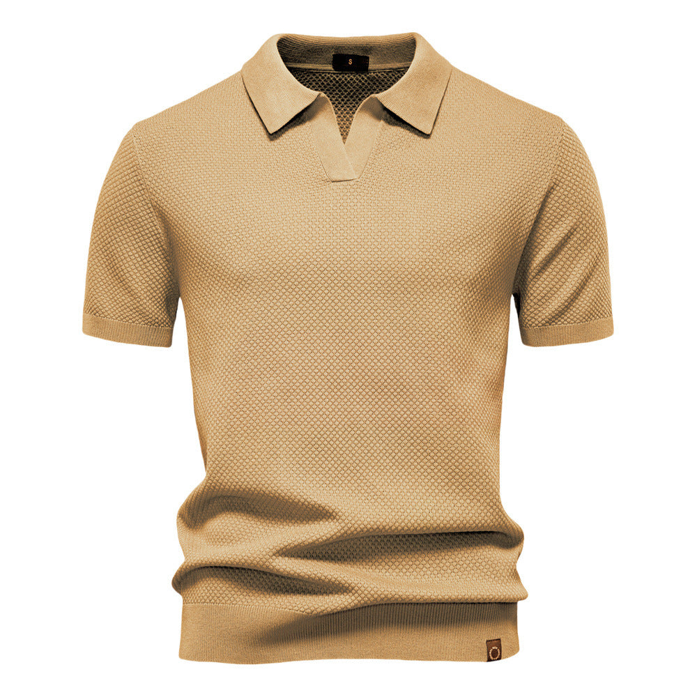 Men's Open-Collar Polo Shirt
