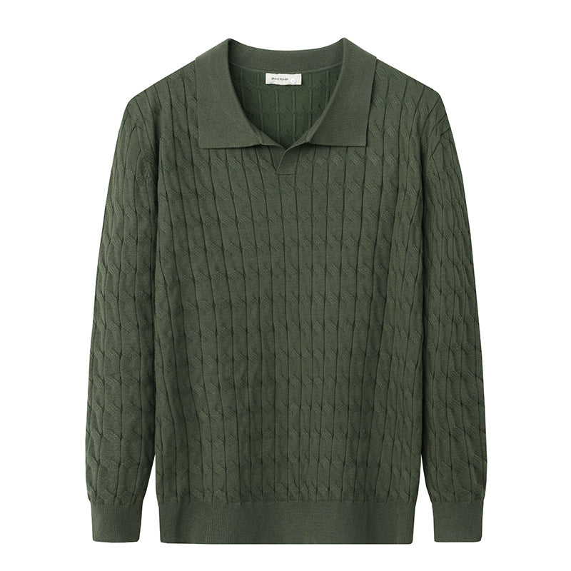 Men's Loose Polo Sweater