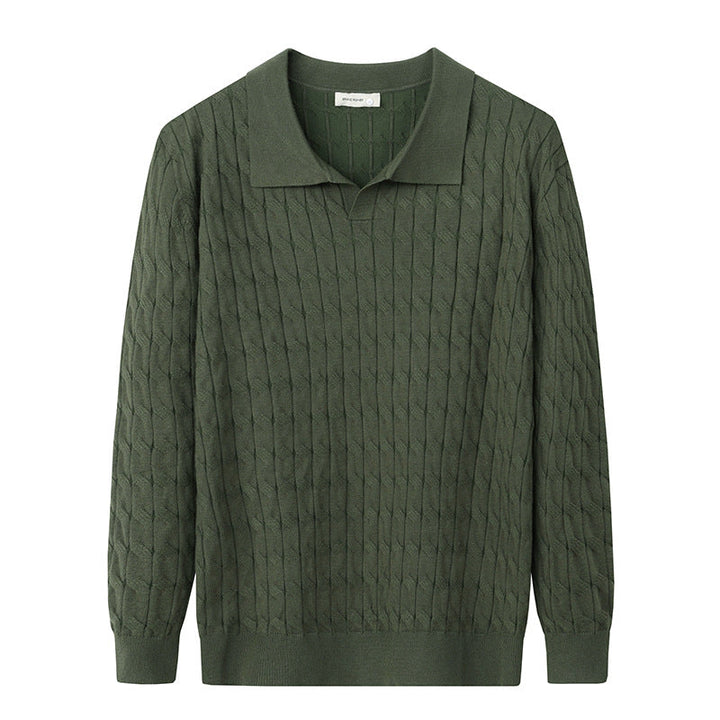 Men's Loose Polo Sweater