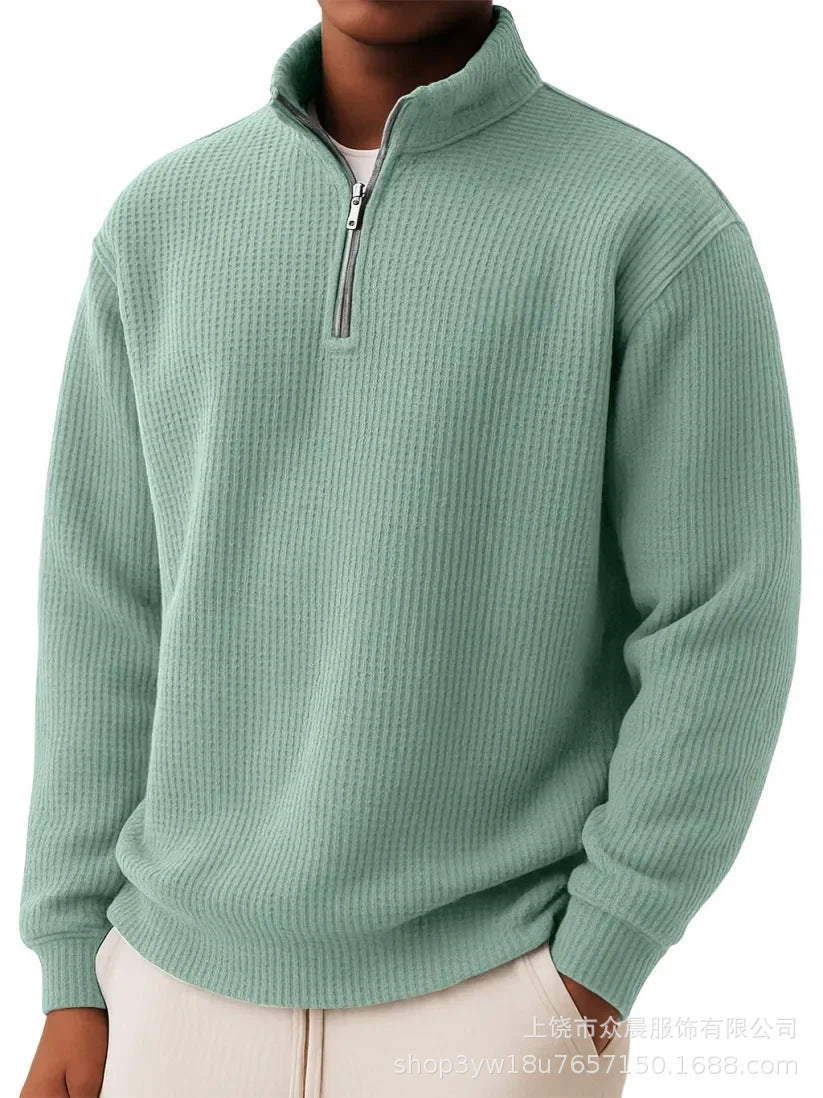 Men's Quarter Zip Knit Sweater