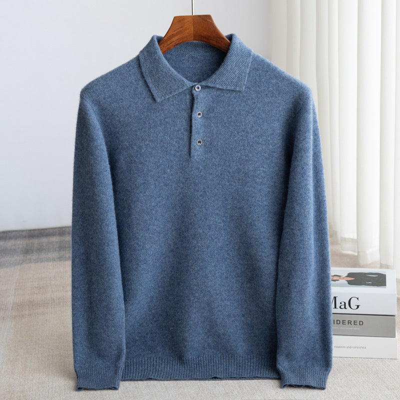 CLASSIC MEN'S POLO SWEATER (premium wool)