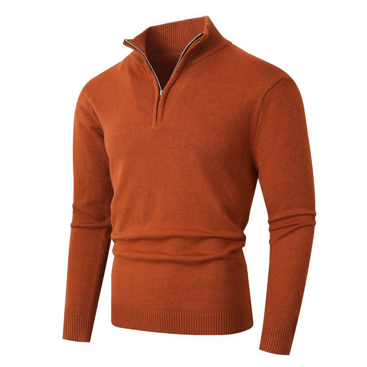 Men's High Neck Zip Sweater