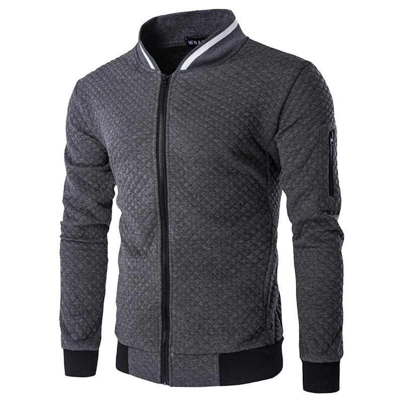 Men's Checkered Zipper Jacket