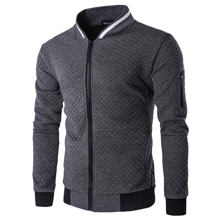 Men's Checkered Zipper Jacket